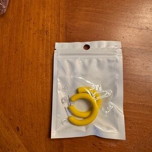 Acrylic Neon 80s Earrings Women Retro Colorful Hoop Earrings Yellow